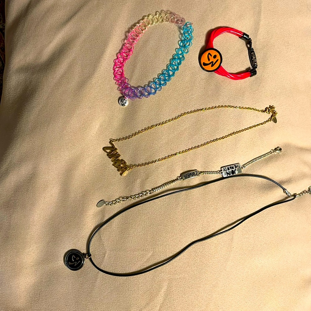 Zumba bracelets and necklaces